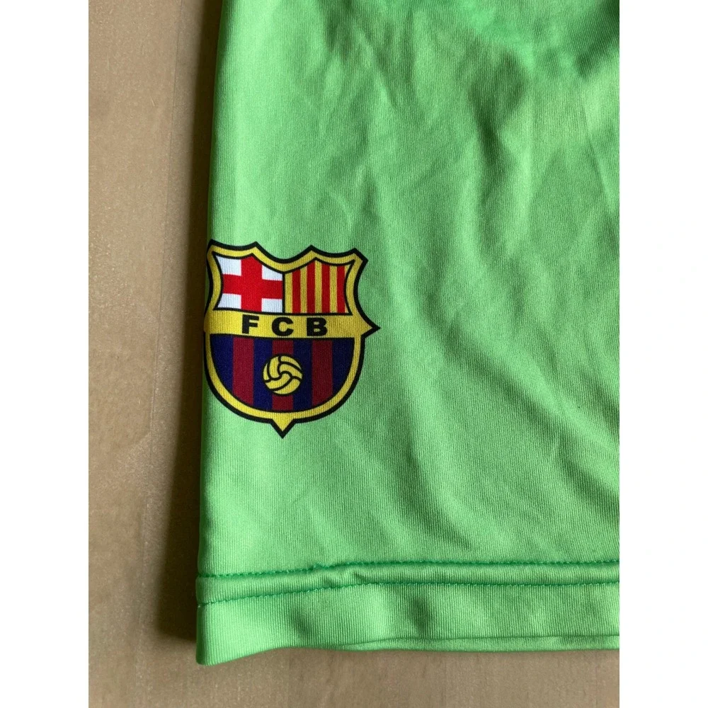 Nike FC Barcelona 2021 2022 Ter Stegen #1 Goalkeeper Jersey Shorts Set Youth 12A